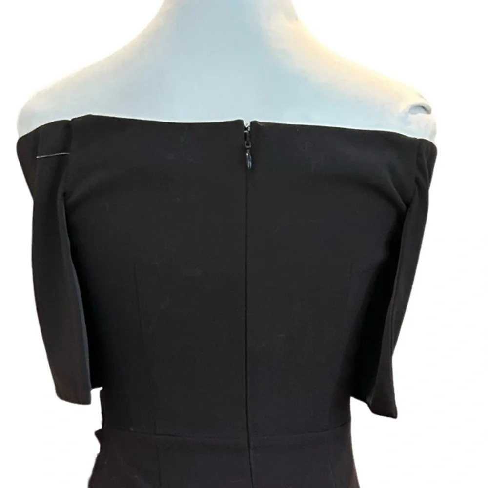 Vince Camuto Black Off Shoulder Foldover Cocktail Dress NWT Size 2 - Picture 4 of 13